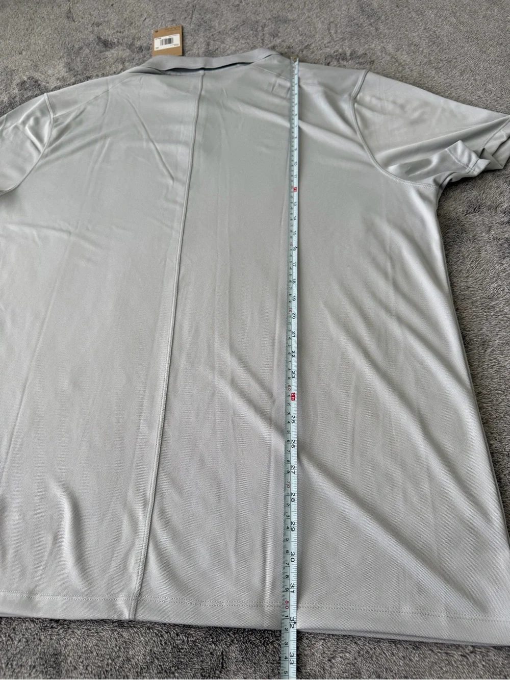 Nike Men’s Light Silver Gray Polo with White Swoosh